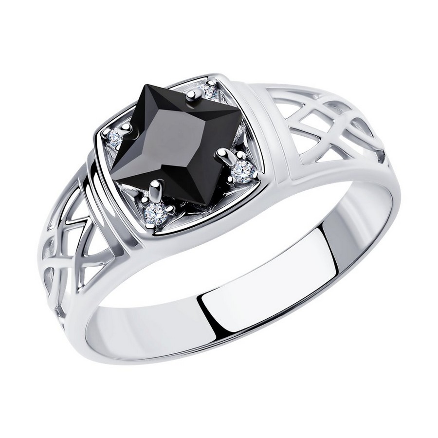 Кольцо, серебро, фианит, 94-110-00923-1
